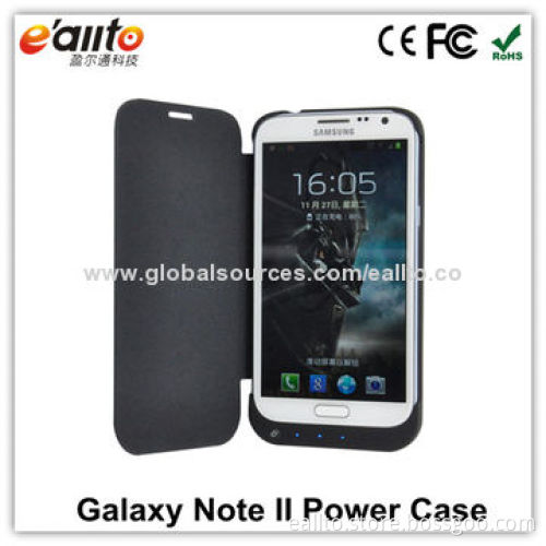 Backup power case for Samsung Galaxy Note 2 with Flap